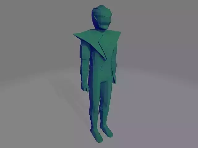 Power Ranger green Low Poly