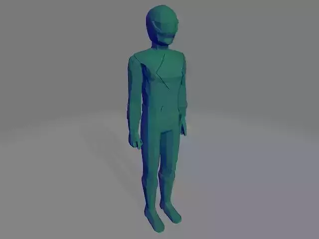 Power Ranger red Low Poly