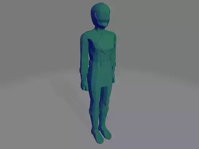 Power Ranger pink Low Poly 3D print model