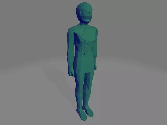 Power Ranger pink Low Poly 3D print model