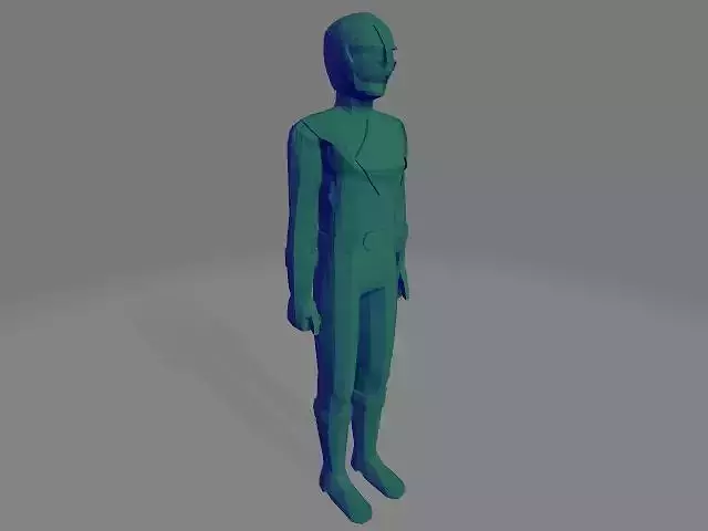 Power Ranger black Low Poly