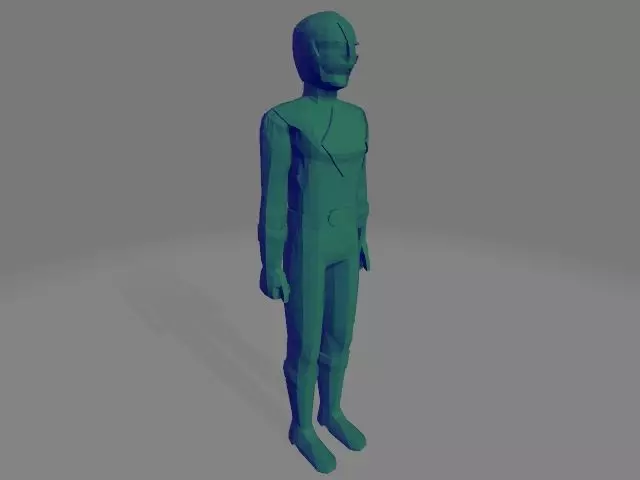 Power Ranger black Low Poly 3D print model