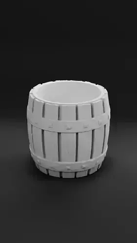 Wooden Barrel Cup 3D print model