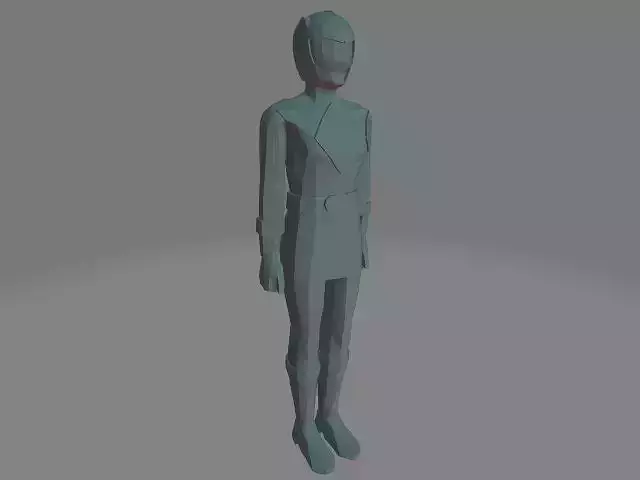 Power Ranger yellow Low Poly