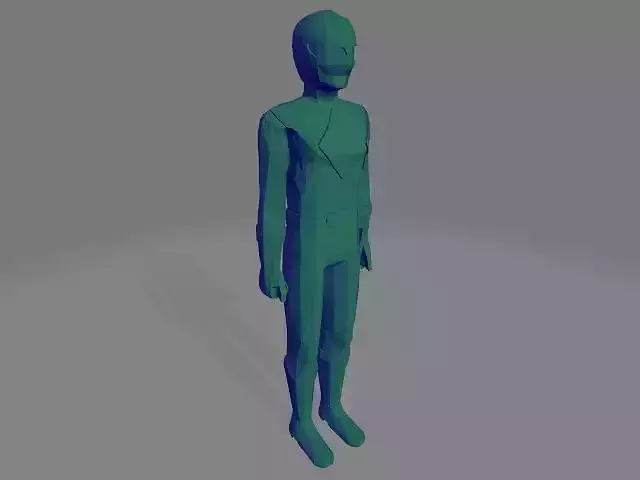 Power Ranger blue Low Poly