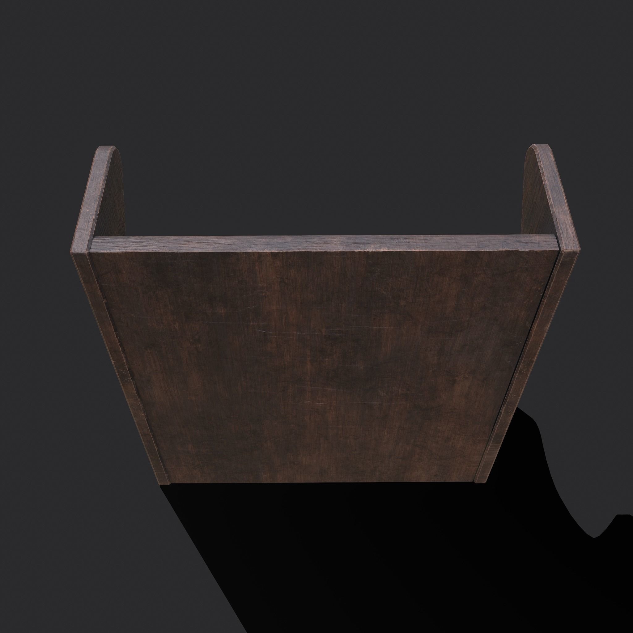 Medieval Elegant Deer Designed Bench Low-poly 3D model_12