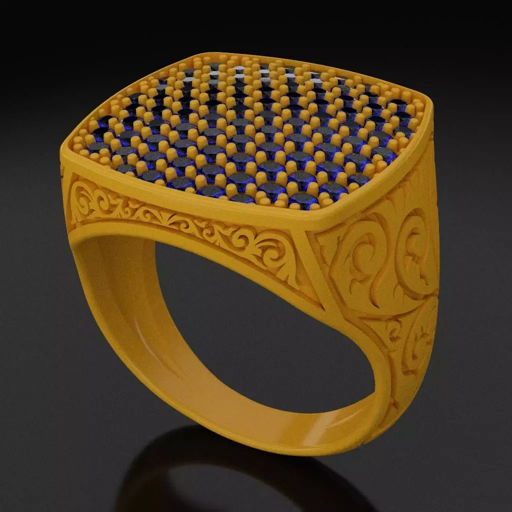 Engraved Ring for Men 3D print model_0