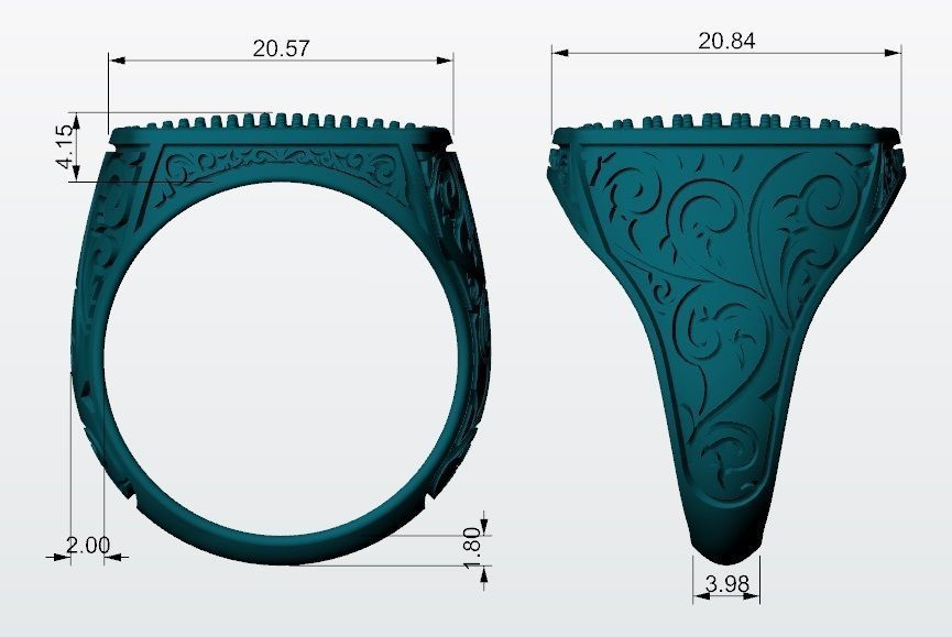 Engraved Ring for Men 3D print model_5