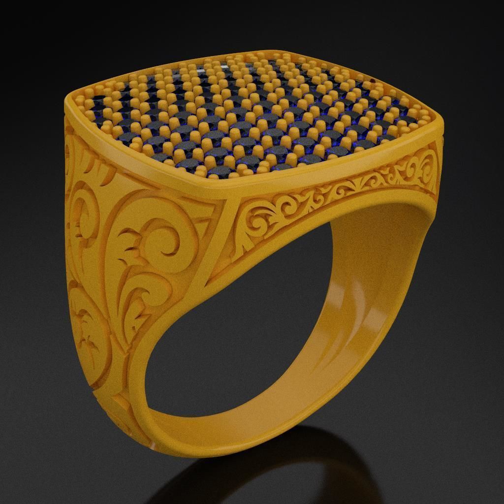 Engraved Ring for Men 3D print model_2