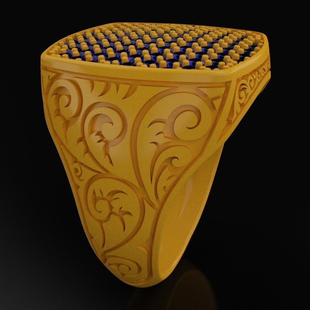 Engraved Ring for Men 3D print model_3