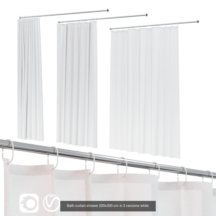 12 Shower curtain 3D Model Collection_2
