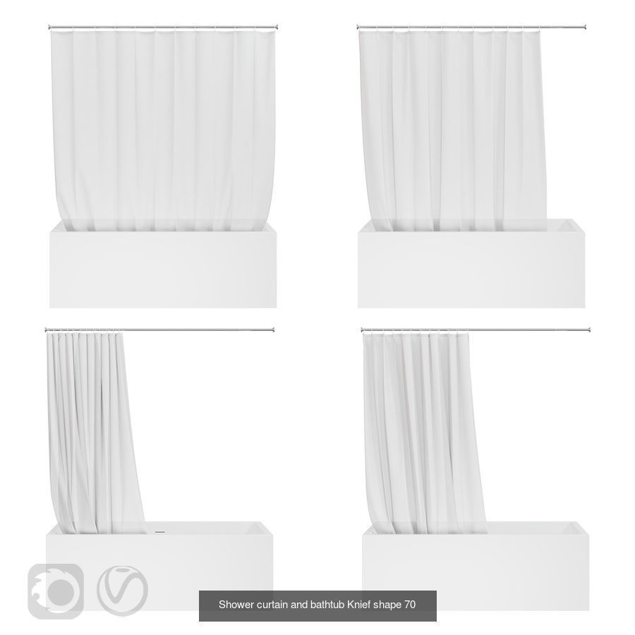 12 Shower curtain 3D Model Collection_1