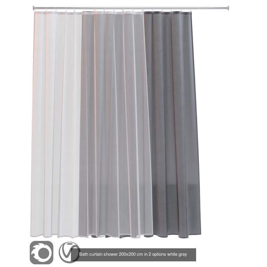 12 Shower curtain 3D Model Collection_3