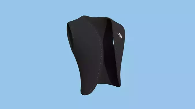 Black Skulls Pirate Vest - Character Design Fashion