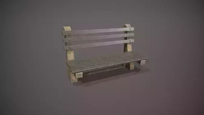 Grey Park Bench
