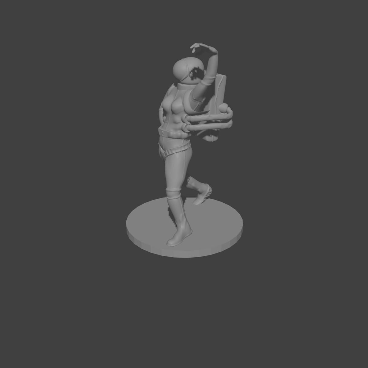 astronaut girl printed in 3d 3D print model_6