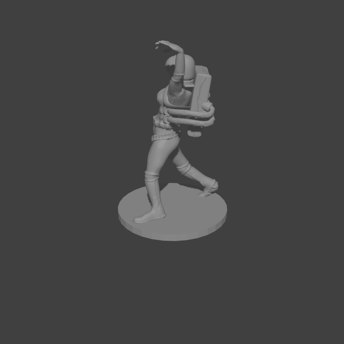 astronaut girl printed in 3d 3D print model_9