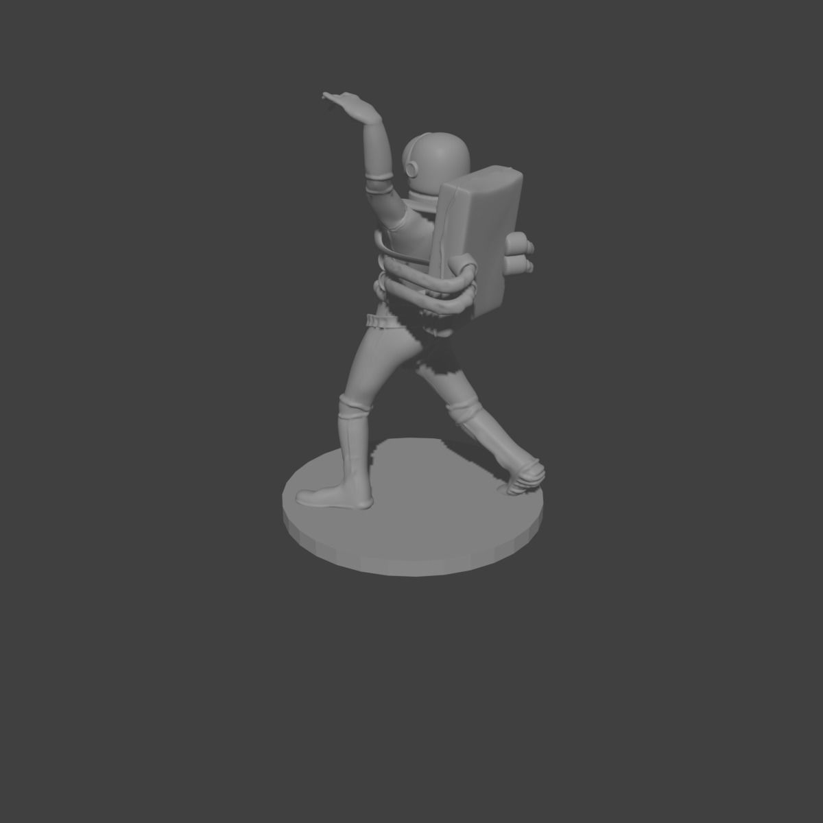 astronaut girl printed in 3d 3D print model_11