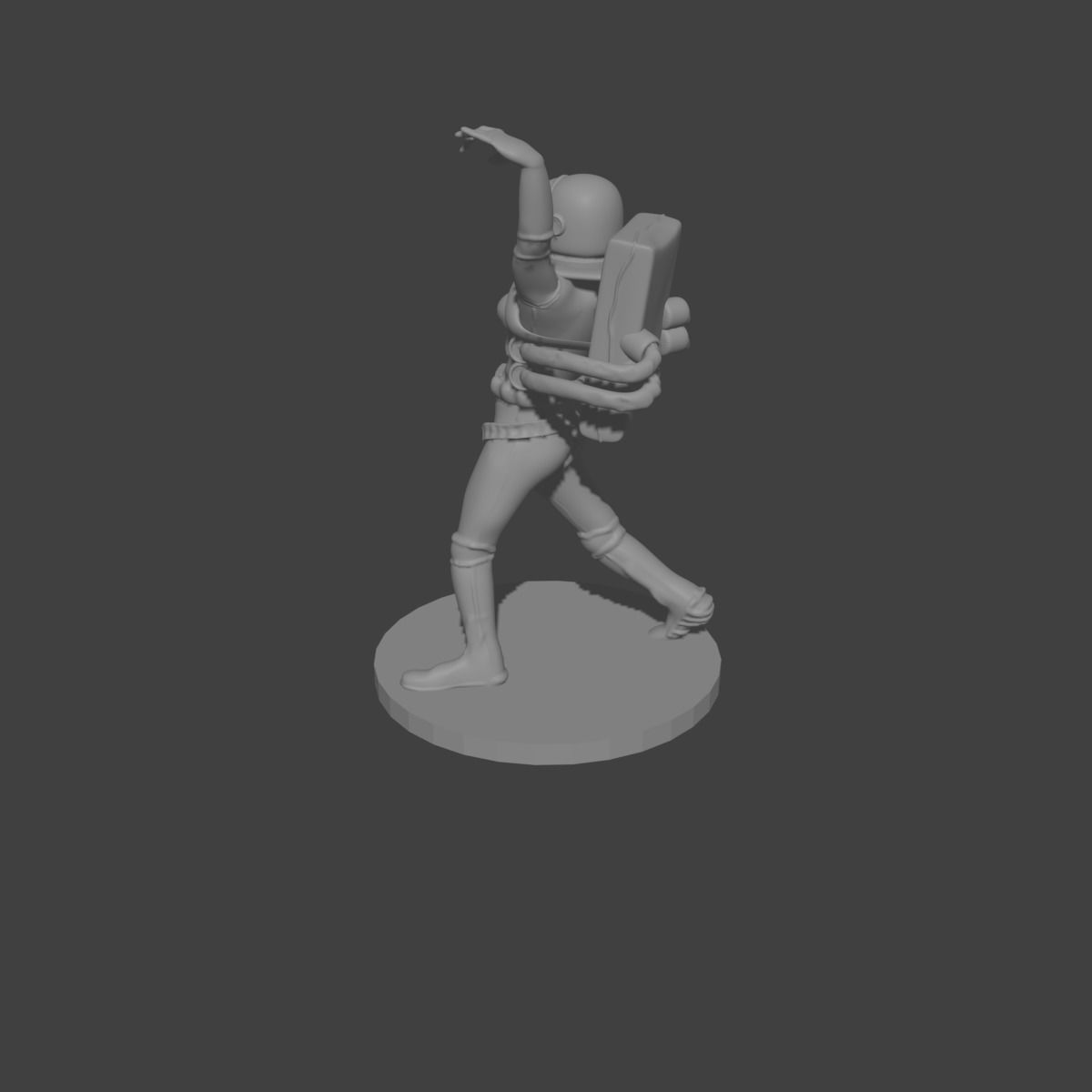 astronaut girl printed in 3d 3D print model_10