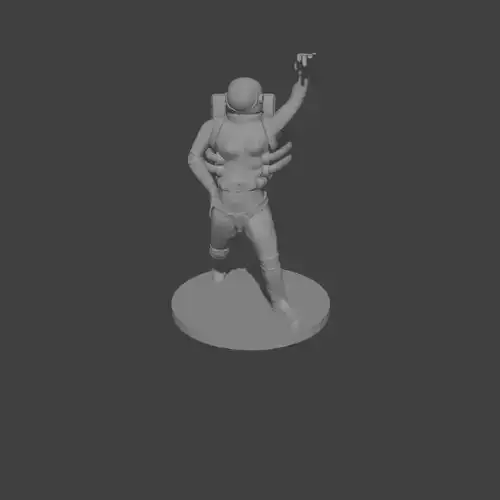 astronaut girl printed in 3d