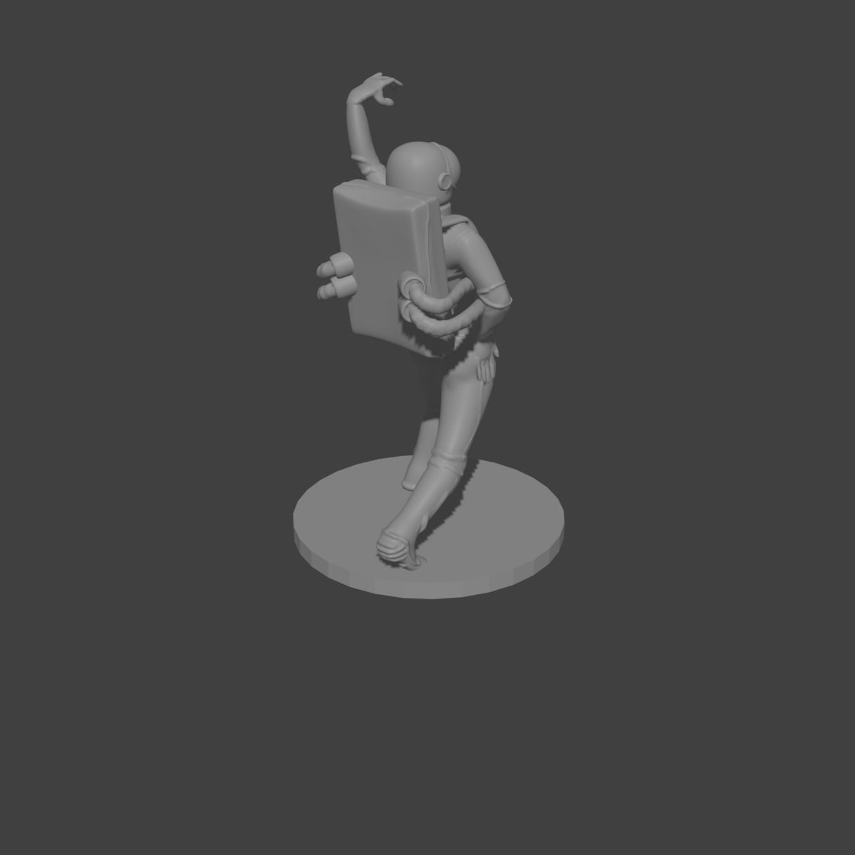 astronaut girl printed in 3d 3D print model_17