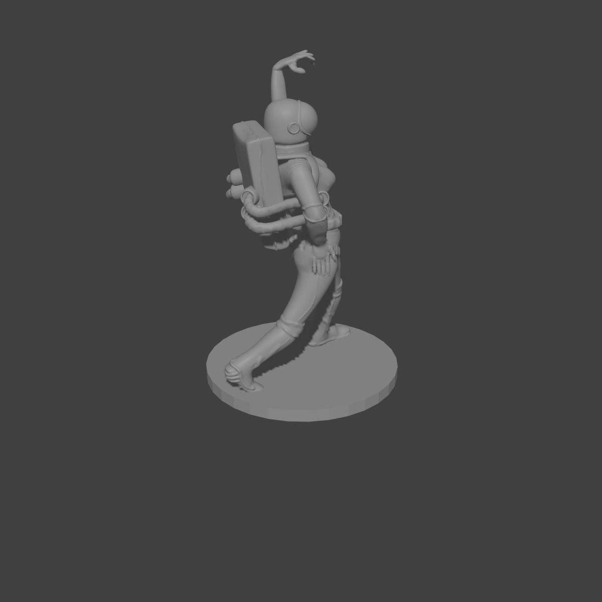 astronaut girl printed in 3d 3D print model_19