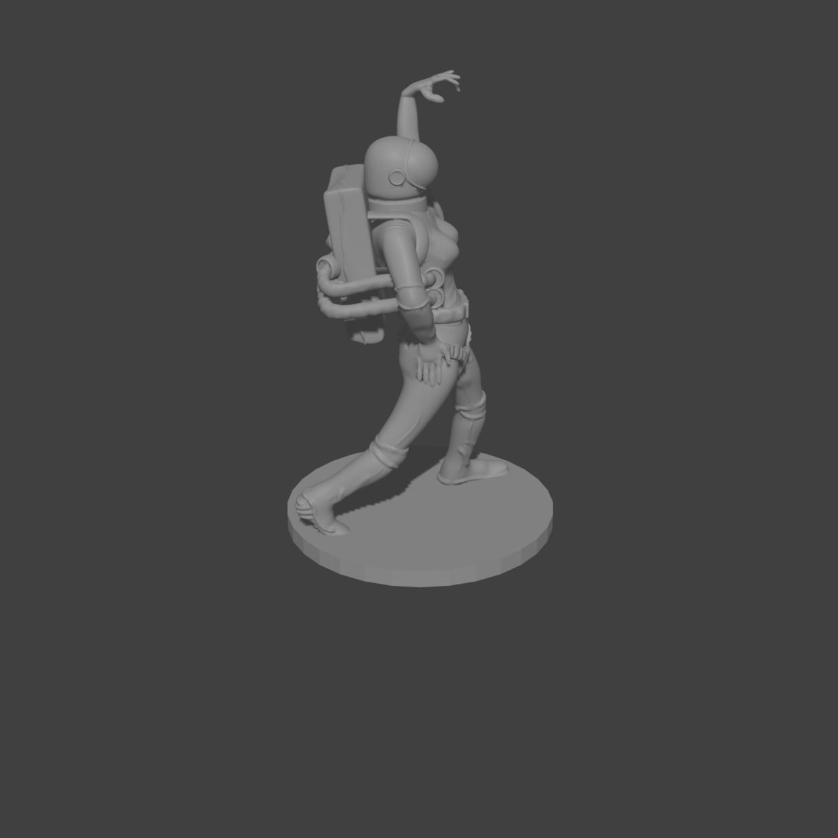 astronaut girl printed in 3d 3D print model_20
