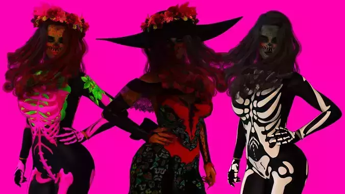 La Catrina W Skeleton Bodysuit