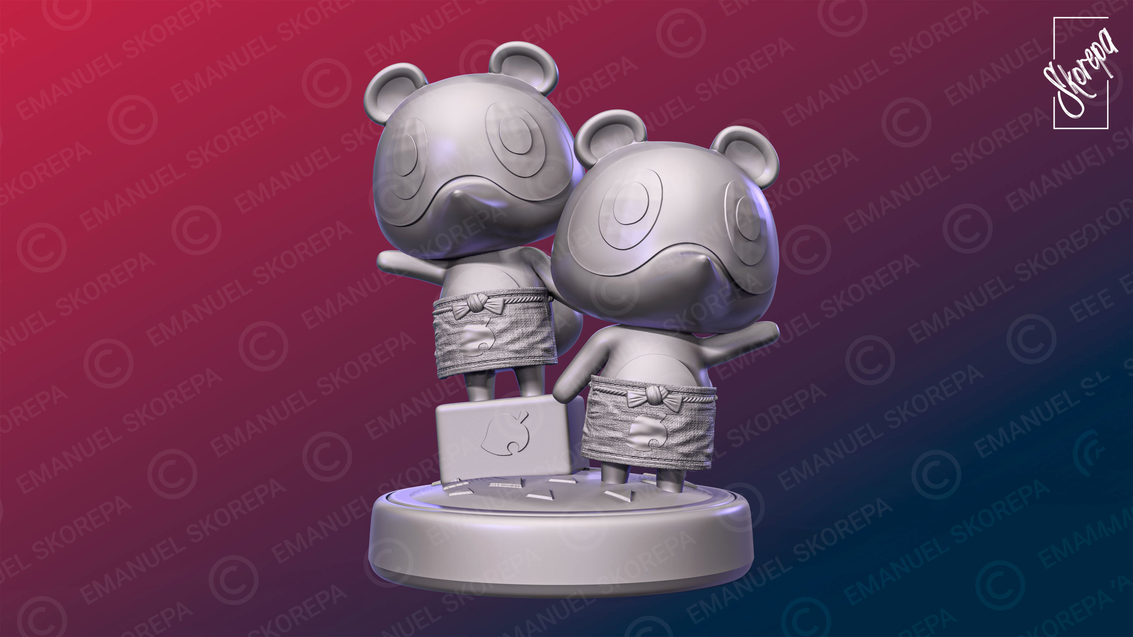 TIMMY AND TOMMY - ANIMAL CROSSING 3D print model_2