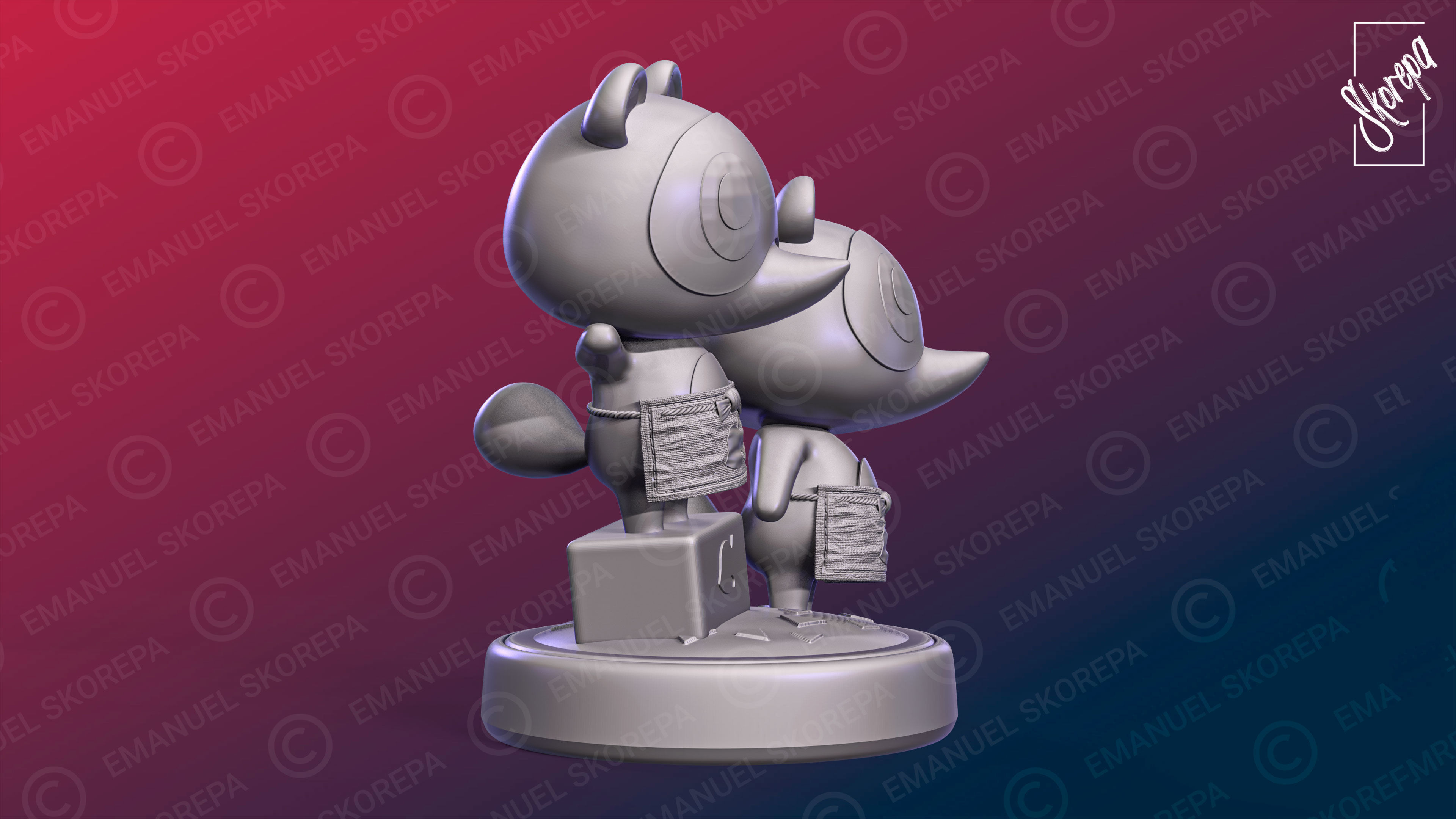 TIMMY AND TOMMY - ANIMAL CROSSING 3D print model_5