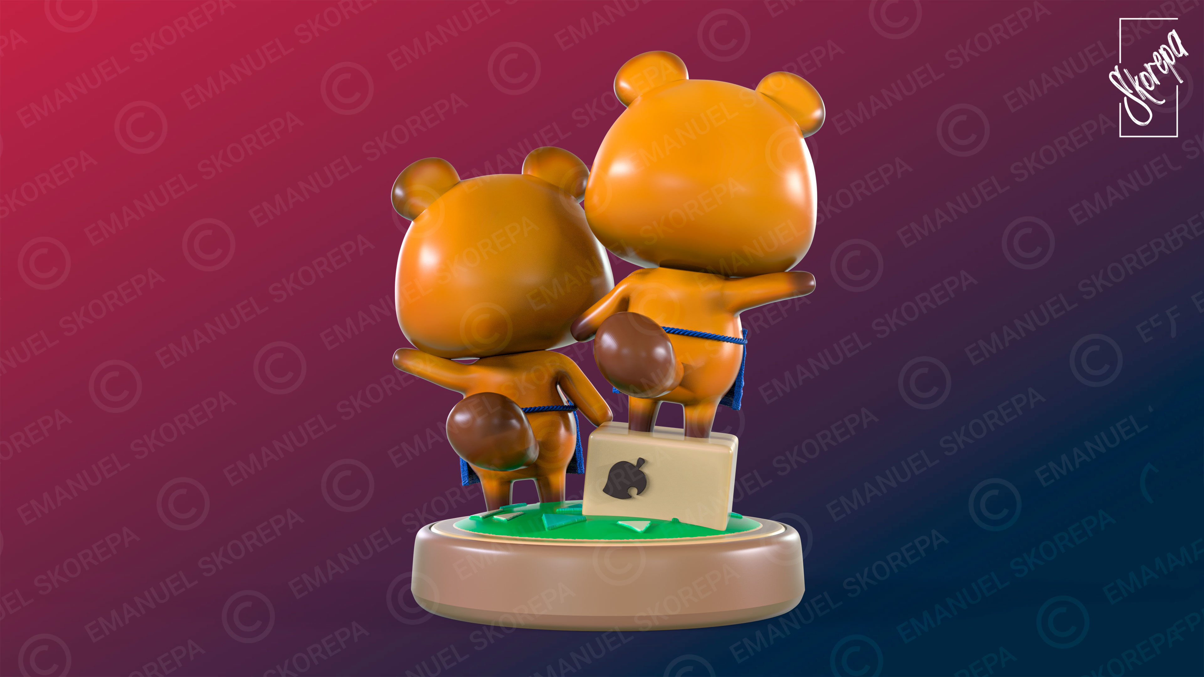 TIMMY AND TOMMY - ANIMAL CROSSING 3D print model_1