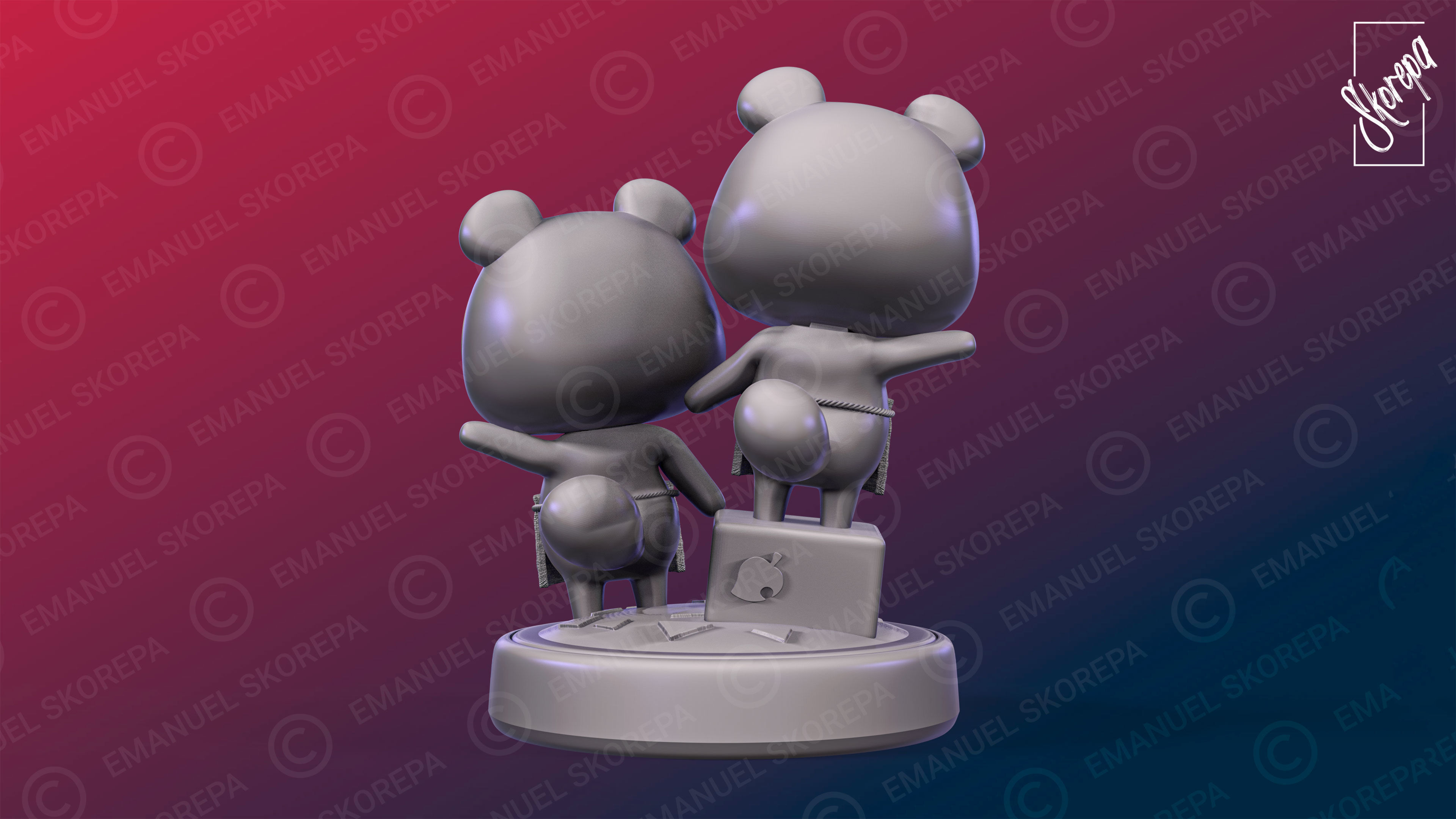TIMMY AND TOMMY - ANIMAL CROSSING 3D print model_4