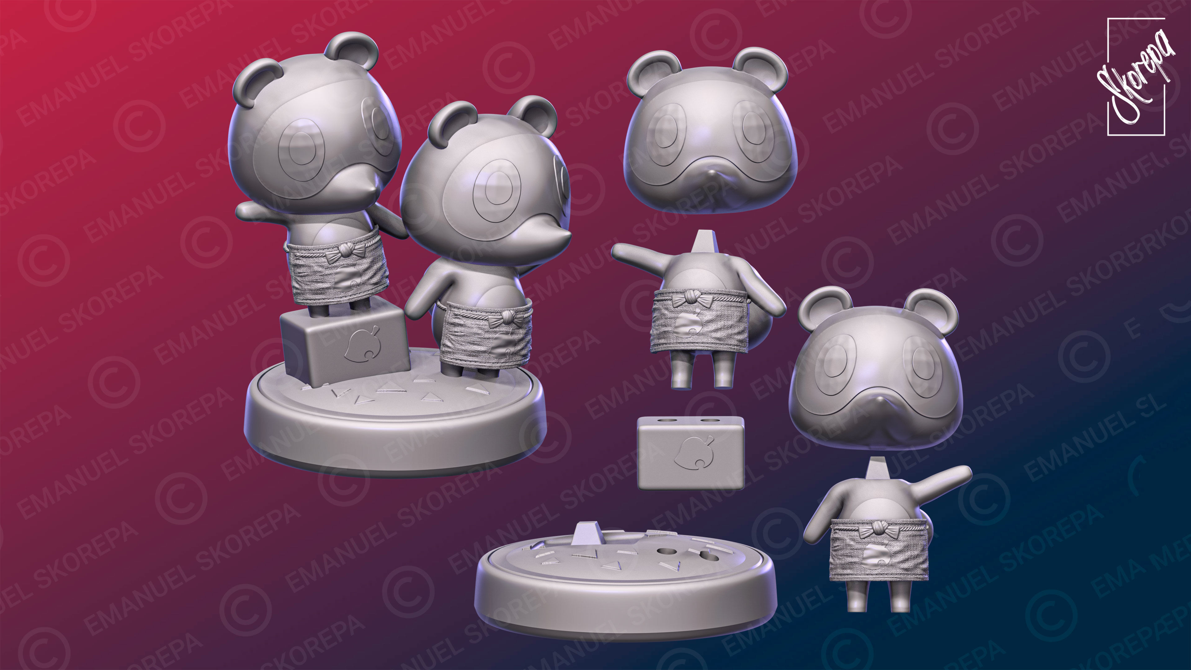 TIMMY AND TOMMY - ANIMAL CROSSING 3D print model_3