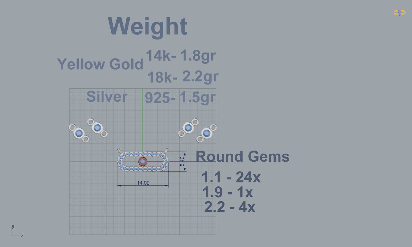 Messika Move Pendant 3D print model_3