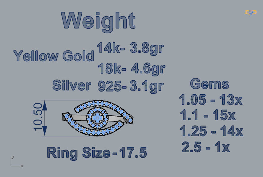 Messika Lucky Eye Ring 3D print model_3