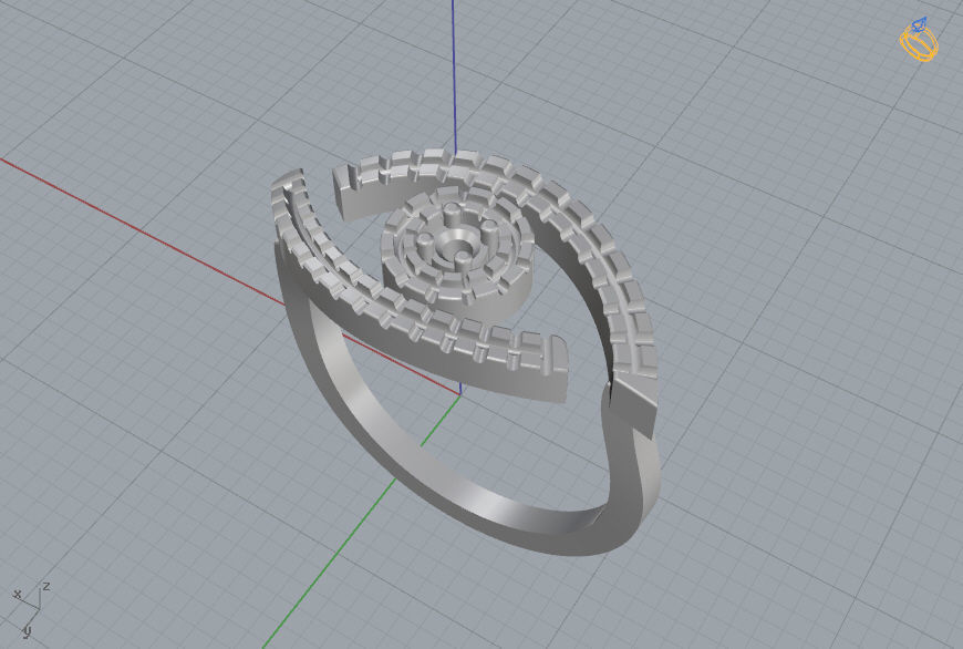 Messika Lucky Eye Ring 3D print model_12