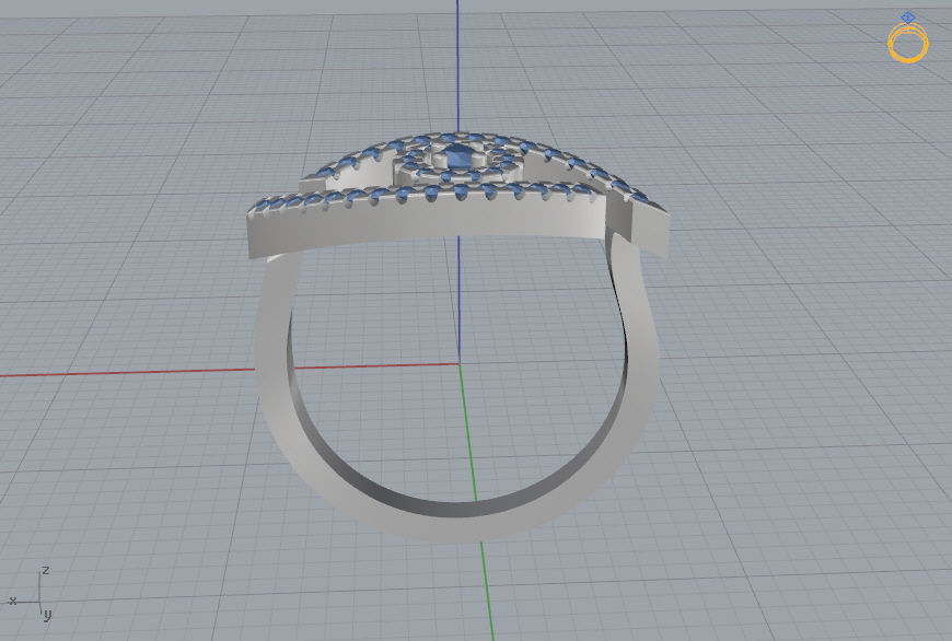 Messika Lucky Eye Ring 3D print model_9