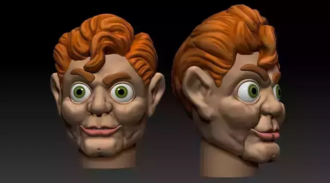 Slappy the Dummy 1995 Head - Printable - Goosebumps 