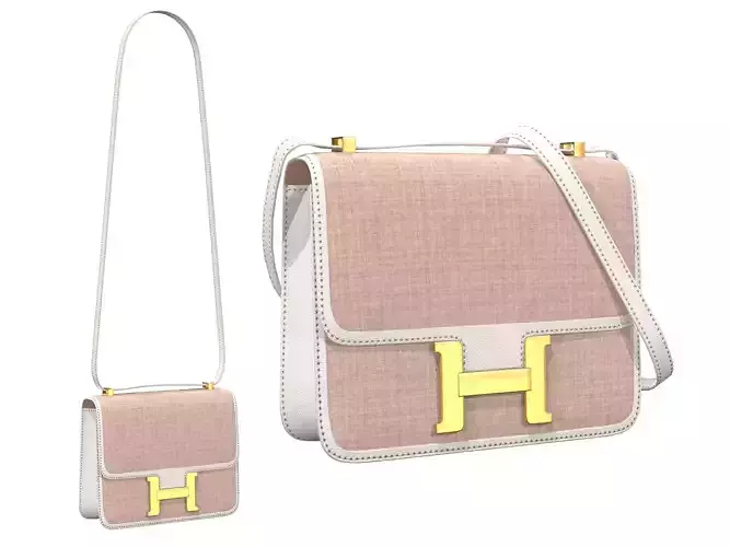 Hermes Constance Bag Beige Low-poly 3D model