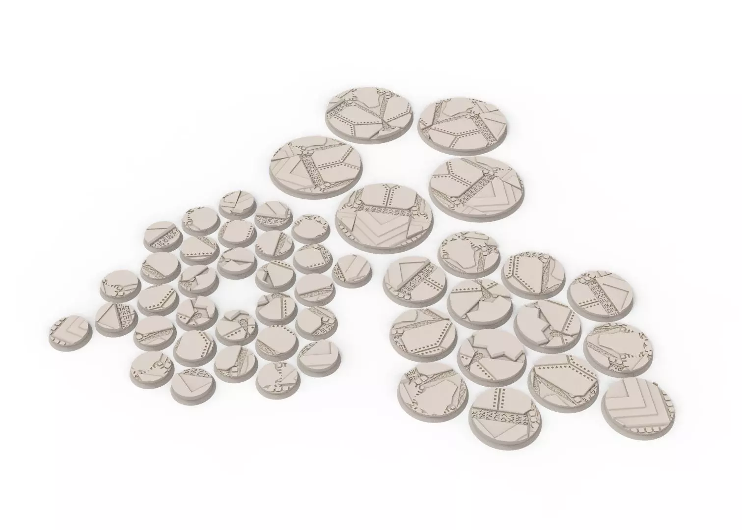 Set of bases for dwarf mine 3D print model