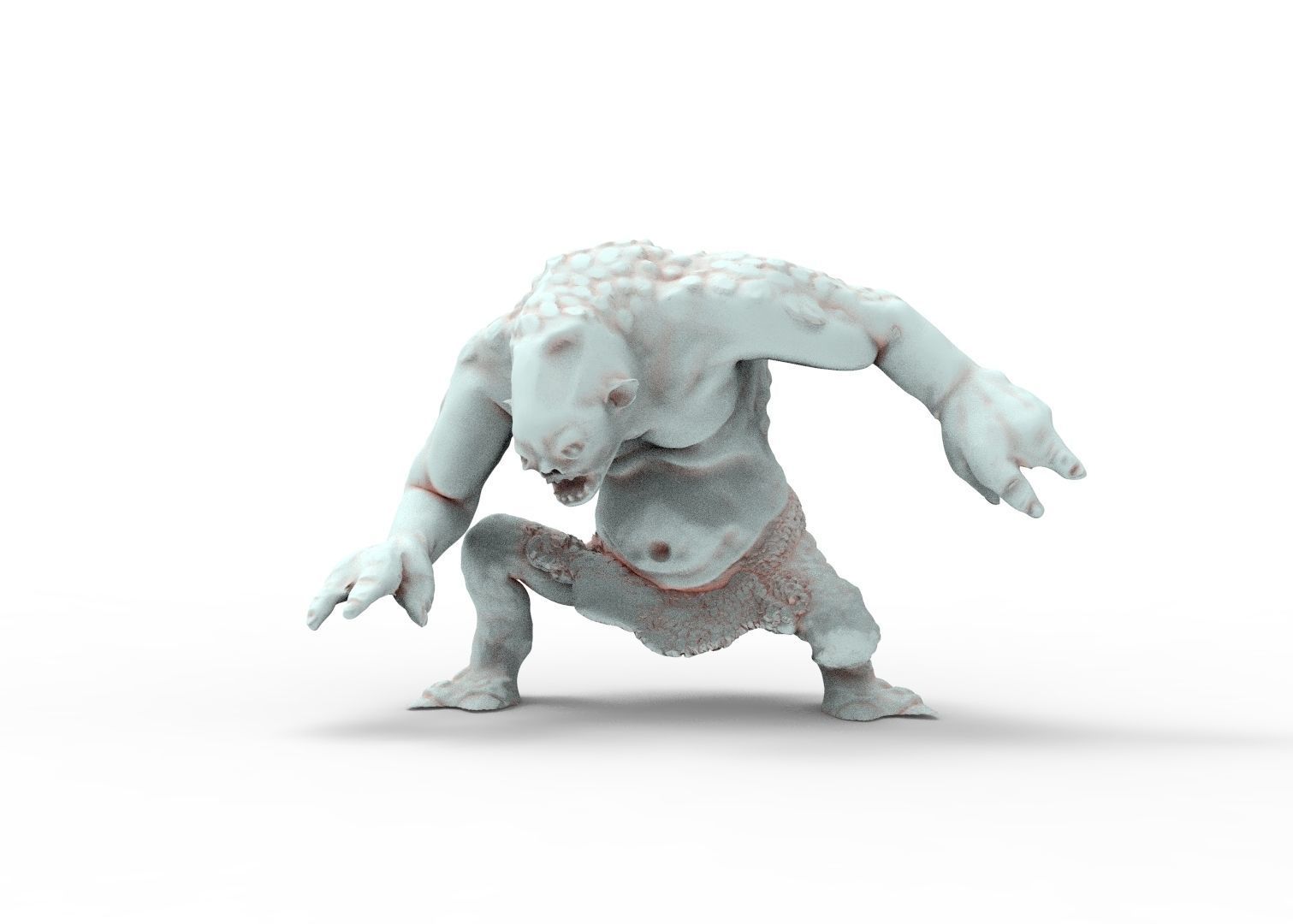 Savage Cave Trolls camp for diorama purpose 3D print model_1