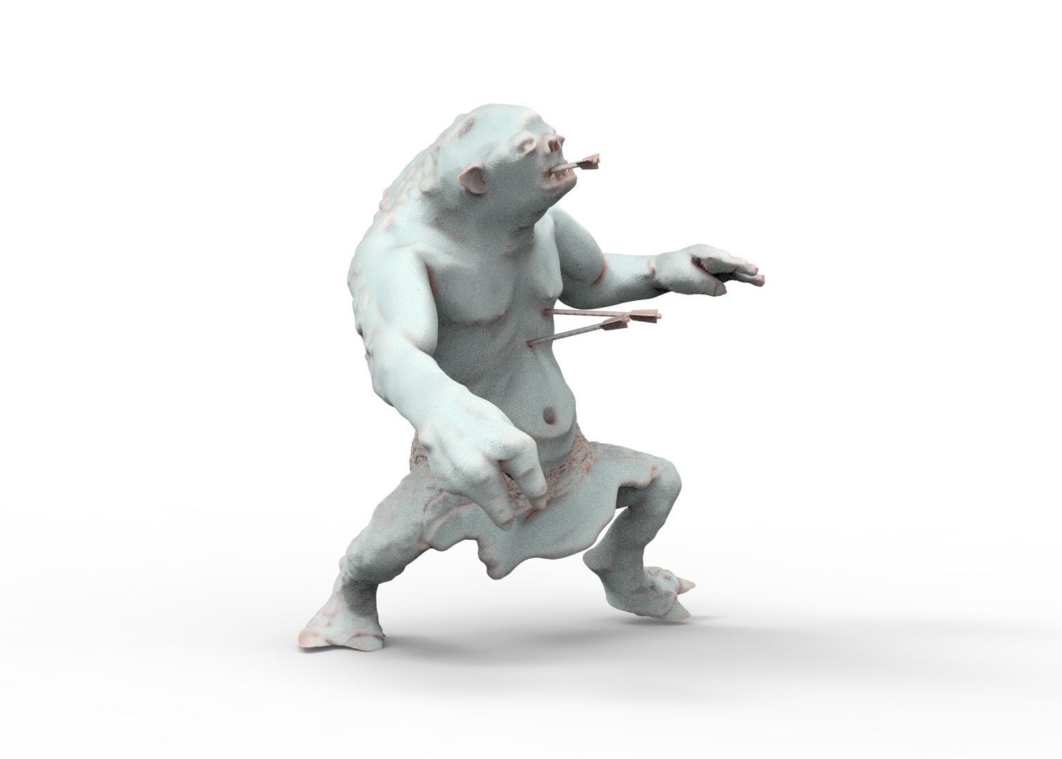 Savage Cave Trolls camp for diorama purpose 3D print model_2