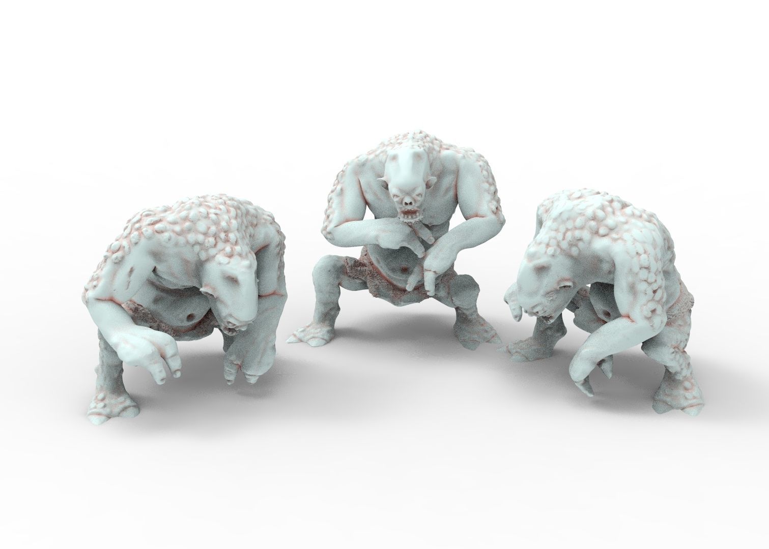 Savage Cave Trolls camp for diorama purpose 3D print model_5