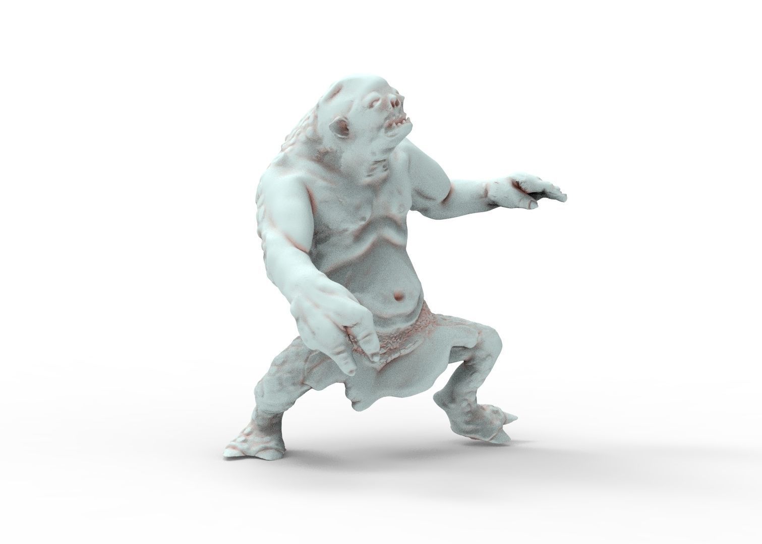 Savage Cave Trolls camp for diorama purpose 3D print model_3