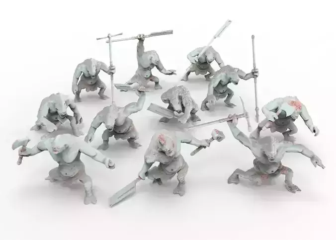 Savage Cave Trolls - Spartatroll revolution 3D print model