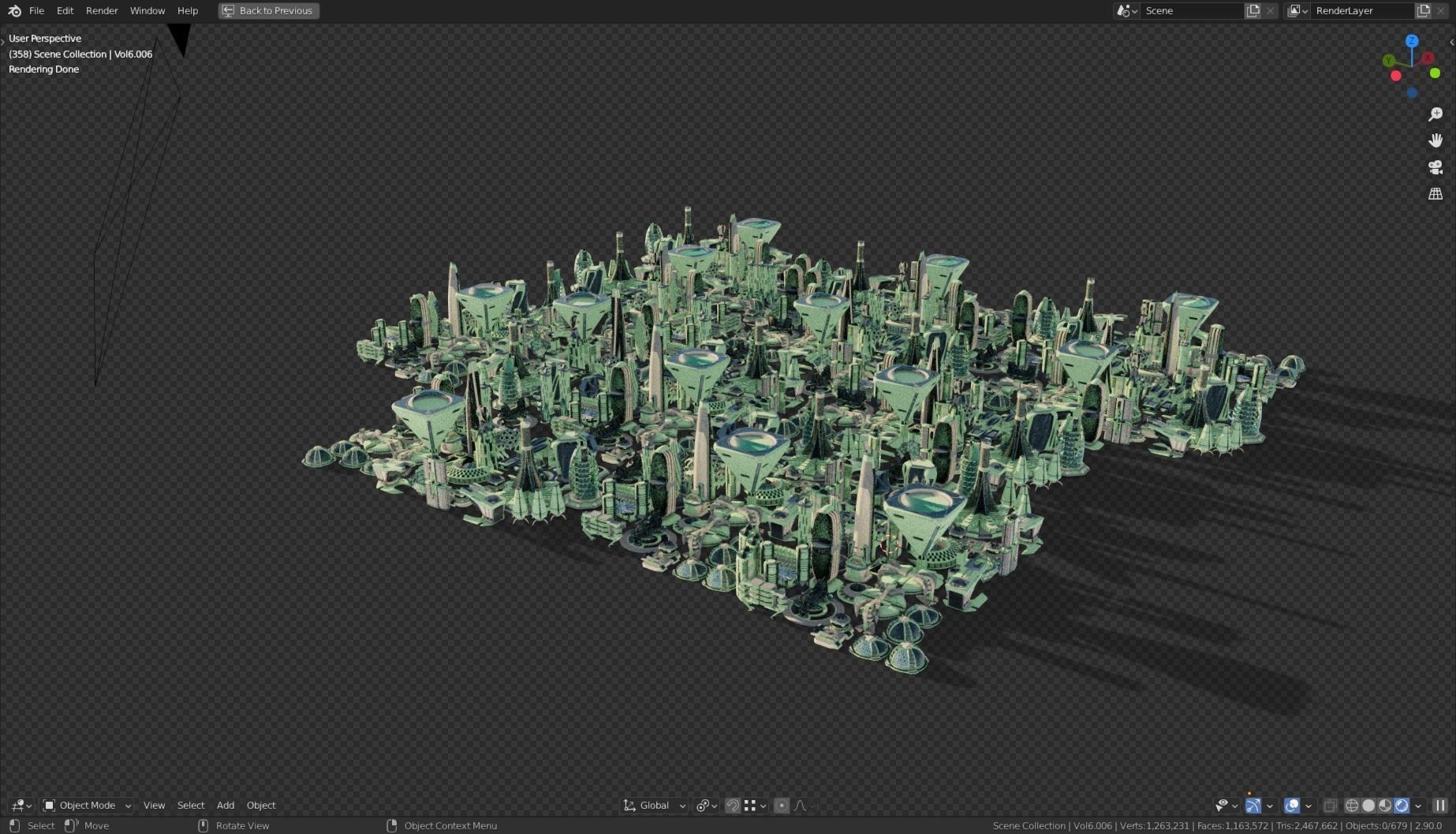 35 Futuristic Buildings VOL 6 Low-poly 3D model_8