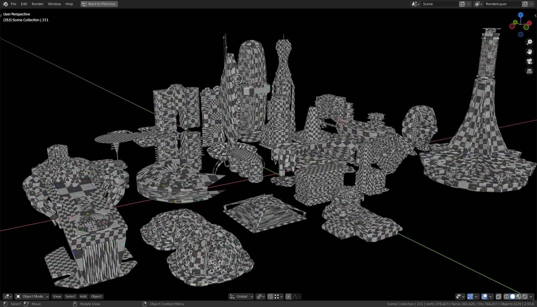 35 Futuristic Buildings VOL 6 Low-poly 3D model_12