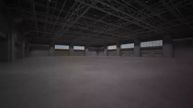 Hall 2 3D low poly - Multifunctional hall