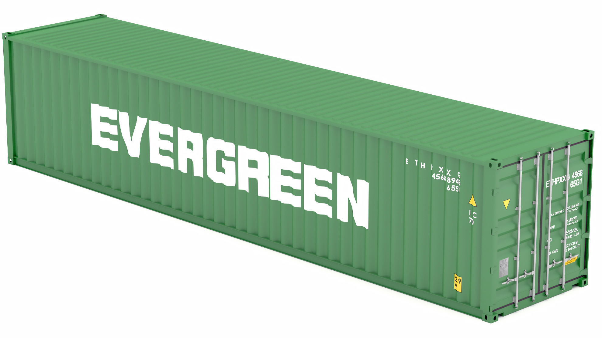 Evergreen Shipping Container 3D model_5