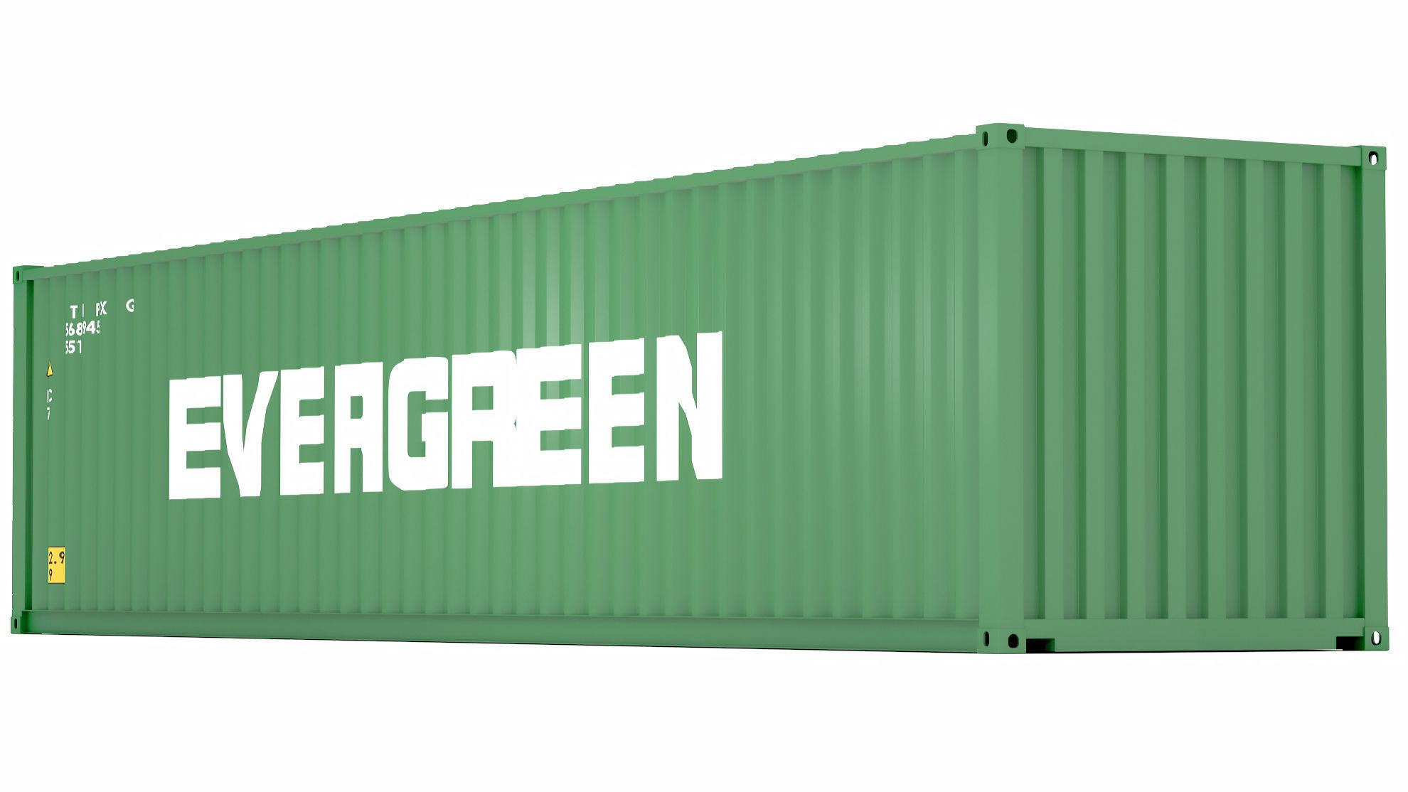 Evergreen Shipping Container 3D model_2